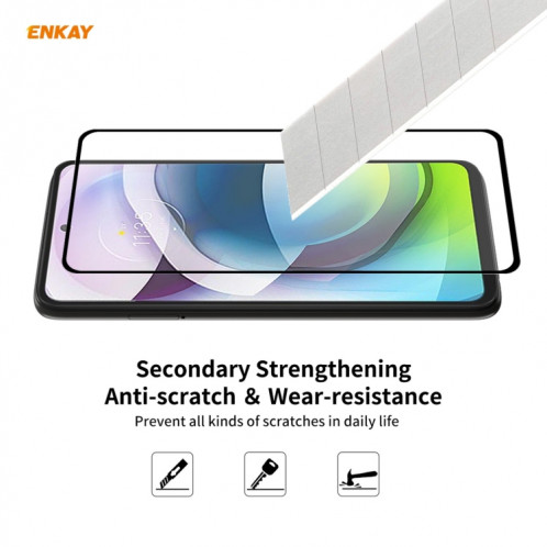 Pour Motorola Moto G 5G ENKAY Hat-Prince colle complète 0.26mm 9H 2.5D Film de couverture complète en verre trempé SE68021749-011
