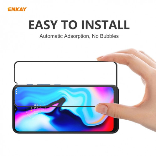 Pour Motorola Moto E7 Plus 5 pièces ENKAY Hat-Prince Anti-goutte colle complète en verre trempé Film plein écran protecteur anti-chute SE60041-08
