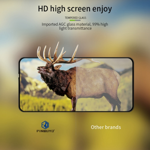 Pour Motorola Moto G9 Plus PINWUYO 9H 3D Film de verre trempé anti-déflagrant plein écran incurvé (noir) SP505A177-012
