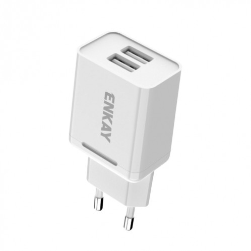 ENKAY Hat-Prince T003-1 10.5W 2.1A double USB charge adaptateur d'alimentation de voyage prise ue avec câble 2.1A 1m 8 broches SE11011466-010