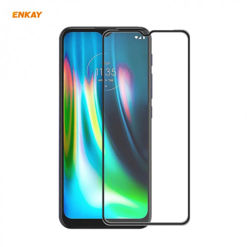 Pour Motorola Moto G9 / G9 Play ENKAY Hat-Prince Anti-goutte colle complète en verre trempé Film plein écran protecteur anti-chute SE8902648-08