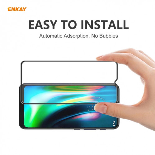 Pour Motorola Moto G9 / G9 Play ENKAY Hat-Prince Anti-goutte colle complète en verre trempé Film plein écran protecteur anti-chute SE8902648-08