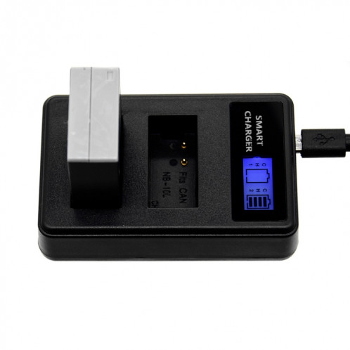 Pour Canon NB-10L Batterie Écran LCD intelligent Chargeur double canal USB SH38181648-05