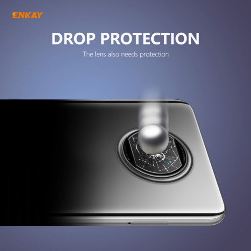 Pour Xiaomi Redmi Note 9 Pro 5G ENKAY Hat-Prince 0.2mm 9H 2.15D bord rond lentille de caméra arrière Film en verre trempé SE3601771-09
