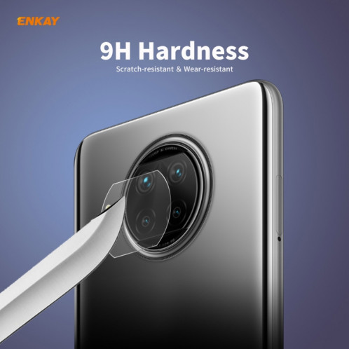Pour Xiaomi Redmi Note 9 Pro 5G ENKAY Hat-Prince 0.2mm 9H 2.15D bord rond lentille de caméra arrière Film en verre trempé SE3601771-09