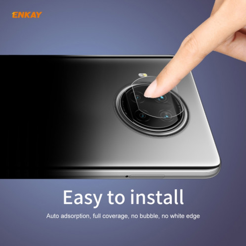 Pour Xiaomi Redmi Note 9 Pro 5G ENKAY Hat-Prince 0.2mm 9H 2.15D bord rond lentille de caméra arrière Film en verre trempé SE3601771-09