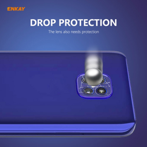 Pour Motorola G9 / G9 Play ENKAY Hat-Prince 0.2mm 9H 2.15D bord rond lentille de caméra arrière Film en verre trempé SE3603481-08