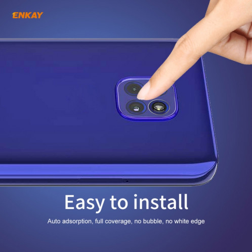 Pour Motorola G9 / G9 Play ENKAY Hat-Prince 0.2mm 9H 2.15D bord rond lentille de caméra arrière Film en verre trempé SE3603481-08