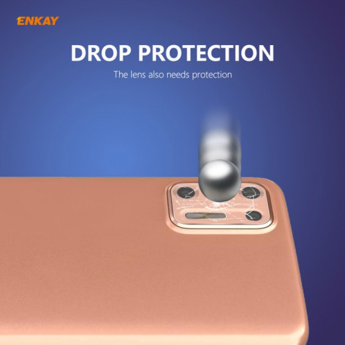 Pour Motorola Moto G9 Plus 5 pièces ENKAY Hat-Prince 0.2mm 9H 2.15D bord rond lentille de caméra arrière Film en verre trempé SE38021968-09