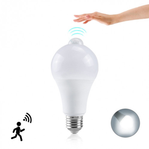 Lumière LED Capteur de mouvement étanche Capteur infrarouge E27 Ampoule de capteur LED Lumière blanche SH40701451-06