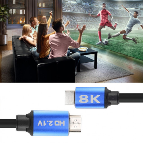 HD08 8K Ultra Clear HDMI 2.1 TV Câble HDMI pour décodeur de projection pour ordinateur, longueur du câble: 2 m SH5504573-08
