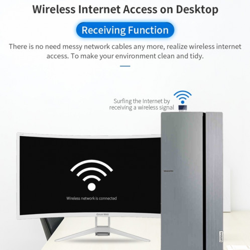 COMFAST CF-723B Mini Adaptateur USB Bluetooth WiFi 2 en 1 Récepteur de carte réseau sans fil 150 Mbps SC14261228-015