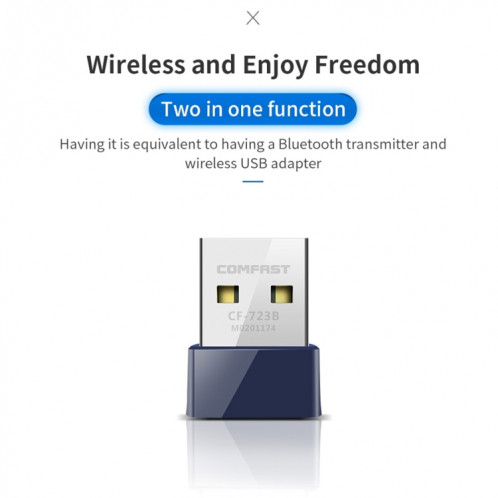 COMFAST CF-723B Mini Adaptateur USB Bluetooth WiFi 2 en 1 Récepteur de carte réseau sans fil 150 Mbps SC14261228-015