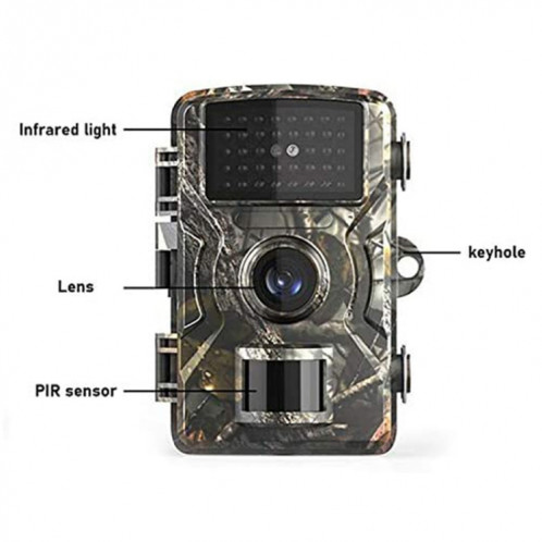 DL001 Caméra de chasse 12MP 1080P 26 LED 940NM Vision nocturne SH45211692-08