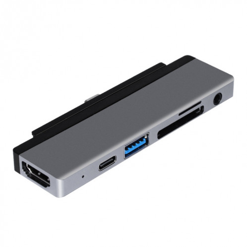 6 en 1 Type-C à HDMI / PD / USB3.0 / Audio / SD & TF Convertisseur de hub pour iPad Pro SH4580833-07