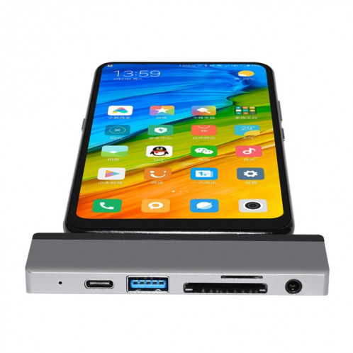 6 en 1 Type-C à HDMI / PD / USB3.0 / Audio / SD & TF Convertisseur de hub pour iPad Pro SH4580833-07