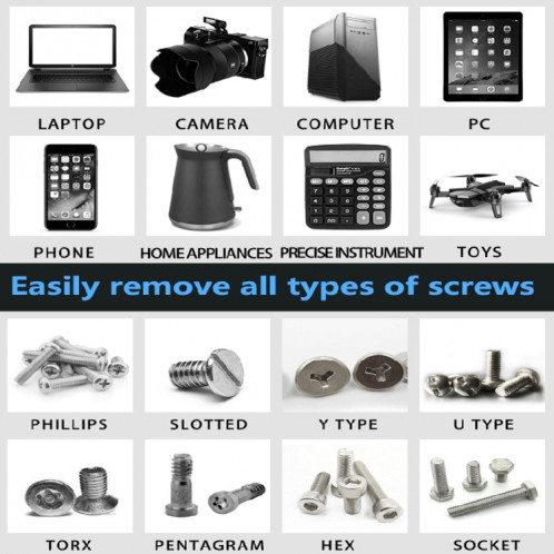 Ensemble d'outils de réparation universelle et de désassemblage de téléphone portable de 160 en 1 SH4684702-09