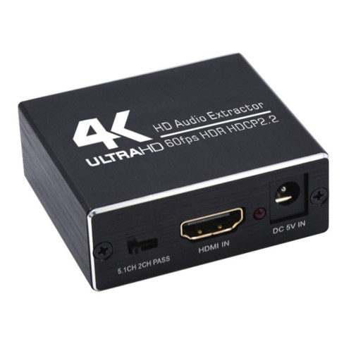 AY78V20 4K 60Hz HDMI 2.0 audio Splitter 5.1 ARC HD-MI Extracteur audio HDCP 2.2 HDR10 Convertisseur audio 4K HD-MI optique optique Toslink SPDIF SH4802752-06