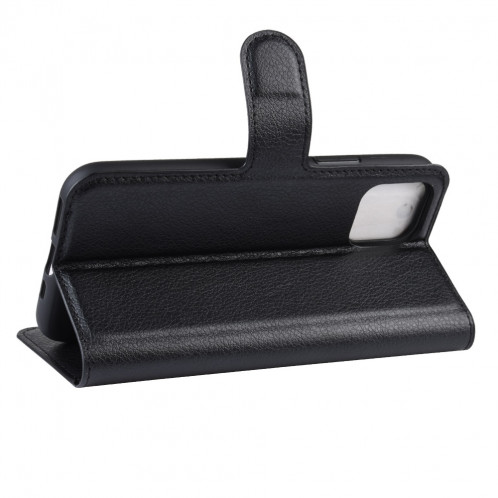 Portefeuille en cuir PU avec support en cuir PU Étui mobile pour iPhone 11 Pro Max (Noir) SH101A1445-08