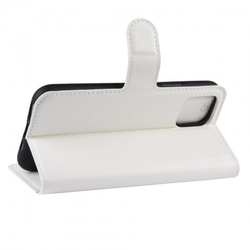 Portefeuille en cuir PU avec support en cuir PU Étui mobile pour iPhone 11 Pro Max (Blanc) SH101B1110-08