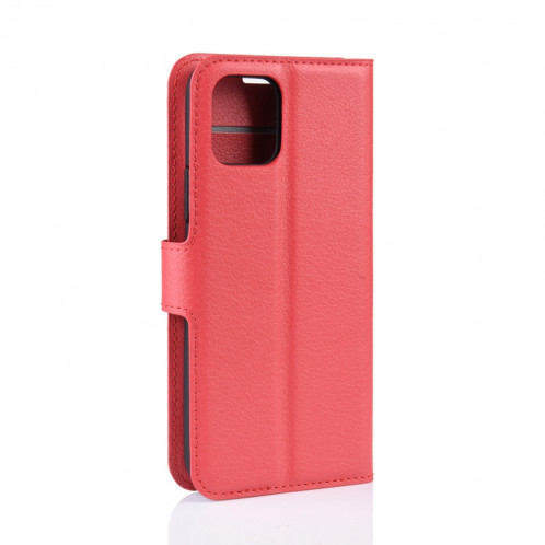 Étui de portefeuille en cuir PU avec support en cuir PU pour iPhone 11 Pro Max (rouge) SH101C1927-08