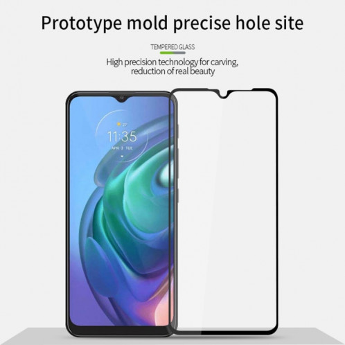 Pour Motorola Moto G10 / G30 Film de verre trempé en plein écran Pinwuyo 9H 2.5D (noir) SP202A1706-08