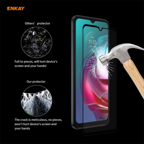 Pour Motorola Moto G10 / G20 / G30 Enkay Hat-Prince Colle complète 0.26mm 9H 2.5D Verre trempé Film de couverture complète SE2801100-09