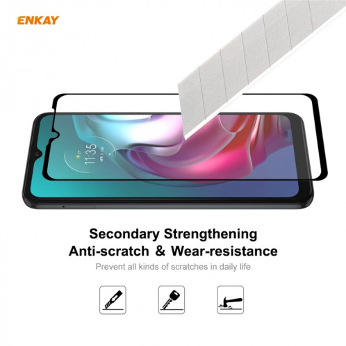 Pour Motorola Moto G10 / G20 / G30 Enkay Hat-Prince Colle complète 0.26mm 9H 2.5D Verre trempé Film de couverture complète SE2801100-09