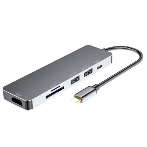 6 sur 1 Type C à HDMI + USB 3.0 + Type C + SD / TF Station d'accueil de la station d'accueil Multi-Fonctionnement SH48431293-04
