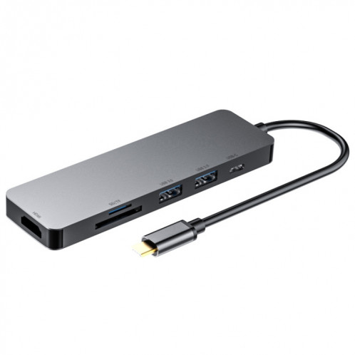 6 sur 1 Type C à HDMI + USB 3.0 + Type C + SD / TF Station d'accueil de la station d'accueil Multi-Fonctionnement SH48431293-04