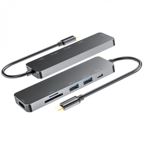 6 sur 1 Type C à HDMI + USB 3.0 + Type C + SD / TF Station d'accueil de la station d'accueil Multi-Fonctionnement SH48431293-04