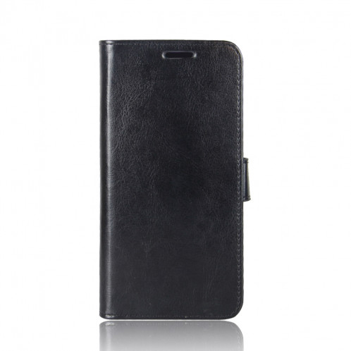 Étui à rabat horizontal en cuir à rabat horizontal R64 Texture pour iPhone 11 Pro Max, avec support et emplacements de cartes et porte-monnaie (noir) SH501A1956-09