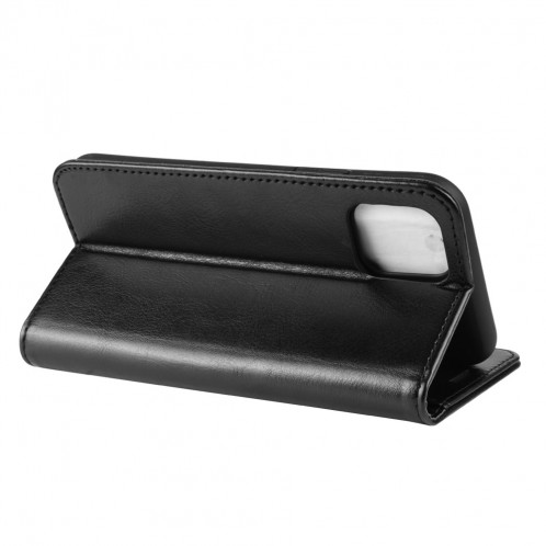 Étui à rabat horizontal en cuir à rabat horizontal R64 Texture pour iPhone 11 Pro Max, avec support et emplacements de cartes et porte-monnaie (noir) SH501A1956-09