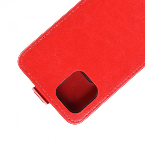 Étui de protection en cuir à rabat vertical Crazy Horse pour iPhone 11 Pro Max (rouge) SH701C1218-07