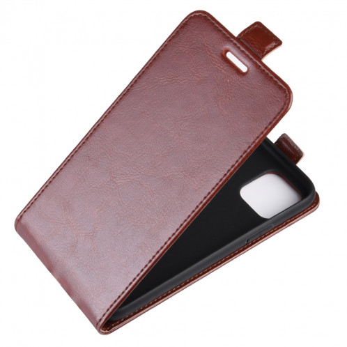 Étui de protection en cuir à rabat vertical Crazy Horse pour iPhone 11 Pro Max (Marron) SH701D1959-07