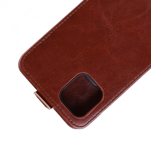 Étui de protection en cuir à rabat vertical Crazy Horse pour iPhone 11 Pro Max (Marron) SH701D1959-07