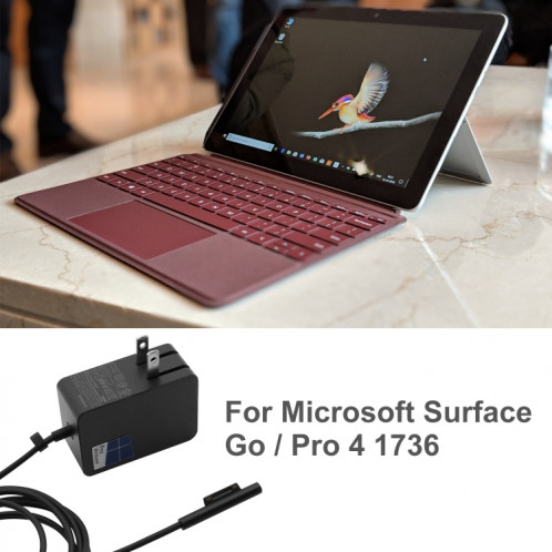 Chargeur d'adaptateur secteur 24W 15V 1.6A pour Microsoft Surface Go / Pro 4 1736, Fiche américaine SH4871175-05