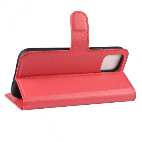 Portefeuille en cuir PU Litchi Skin Etui mobile pour iPhone 11 Pro (rouge) SH901C858-08
