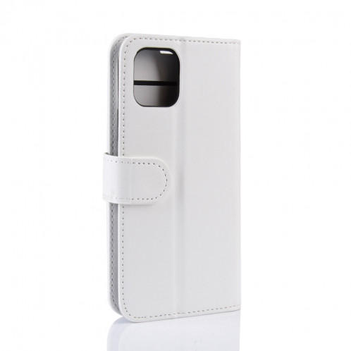 Etui à rabat horizontal à rabat horizontal R64 Texture pour iPhone 11 Pro, avec support et emplacements de cartes et porte-monnaie (Blanc) SH001B1115-010