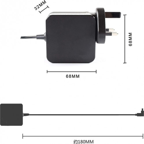 Prise britannique pour chargeur d'ordinateur portable ASUS 19V 1.75A S200 S200EX202E X202 X201E X201 SH39011439-05