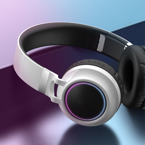 Écouteurs BLUETOOTH 5.0 de BD01 Colorful de LED BLUETOOTH FLIQUIBLES HIFI sans fil HiFi Stereo avec MIC, support TF Carte / 3.5mm Aux (Noir) SH201A1143-07