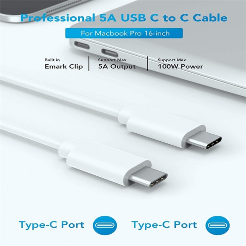 Adaptateur secteur portable de l'ordinateur portable 30W USB-C / C / C / à 1,8 m USB-C / TYPE-C sur le câble de charge USB-C / TYPE-C, SH01041418-07