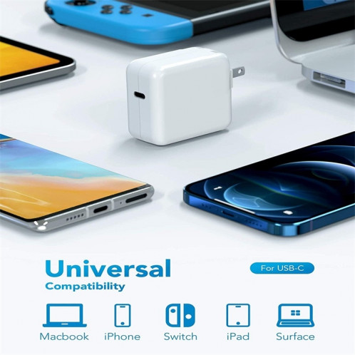 Adaptateur secteur portable de l'ordinateur portable 30W USB-C / C / C / à 1,8 m USB-C / TYPE-C sur le câble de charge USB-C / TYPE-C, SH01041418-07