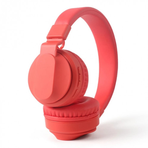 Bobo Kids-cadeau Bluetooth 5.0 Bass Bas Annulation de casque stéréo sans fil avec micro, prise en charge de la carte TF / FM / Aux in (rouge) SH401A730-07