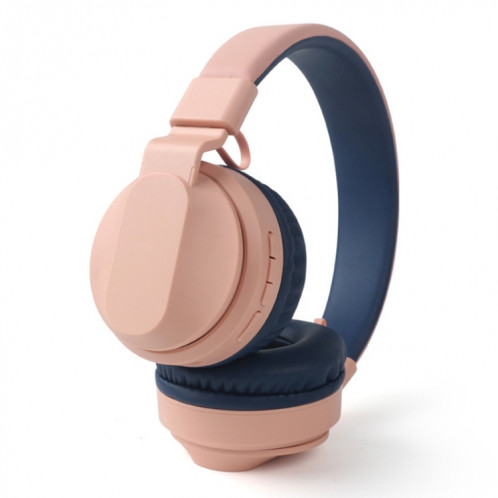 Bobo Kids cadeau Bluetooth 5.0 Bass Bas Annulation de casque sans fil stéréo avec micro, support TF carte / FM / in-in (rose) SH401C1239-07