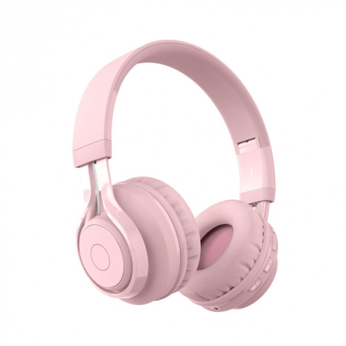 Casque Bluetooth Bluetooth 5,0 sans fil BT06C pour les enfants avec microphone LED SUPPORT Aux IN-IN (Rose) SH501A1226-07