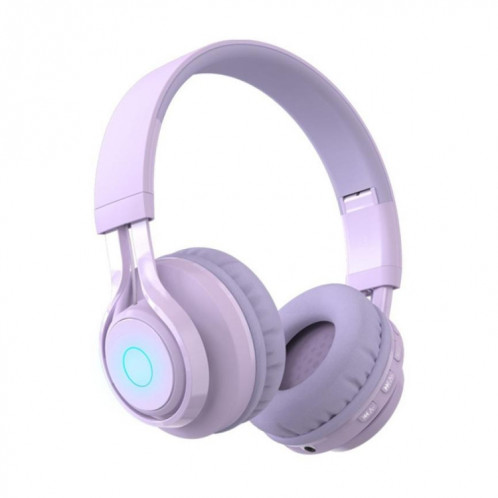 Casque Bluetooth sans fil BT06C Mignon Bluetooth 5.0 pour enfants avec microphone LED SUPPORT AUX-IN (Violet) SH501C1617-07