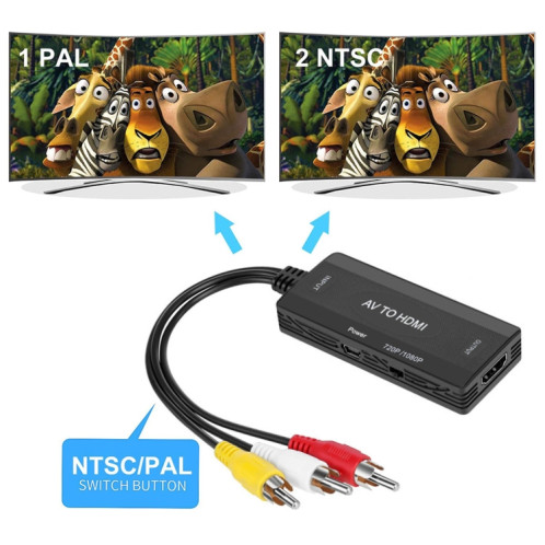 AV au convertisseur HDMI 3 adaptateur RCA CVBS, supporte PAL NTSC 1080P SH54301789-04