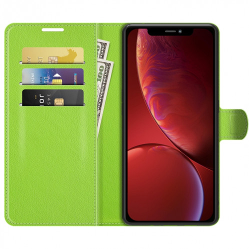 Pour iPhone 13 Litchi Texture Texture Horizontal Flip Cas de protection avec support & Card Slots & Portefeuille (Vert) SH601I1961-07