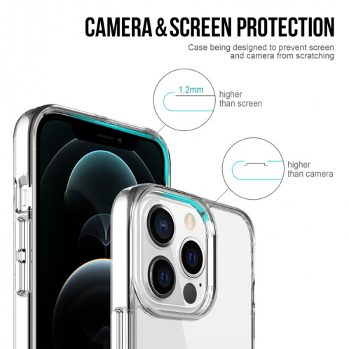 High Transparent acrylique + TPU Case antichoc pour iPhone 13 (transparent) SH703A322-07